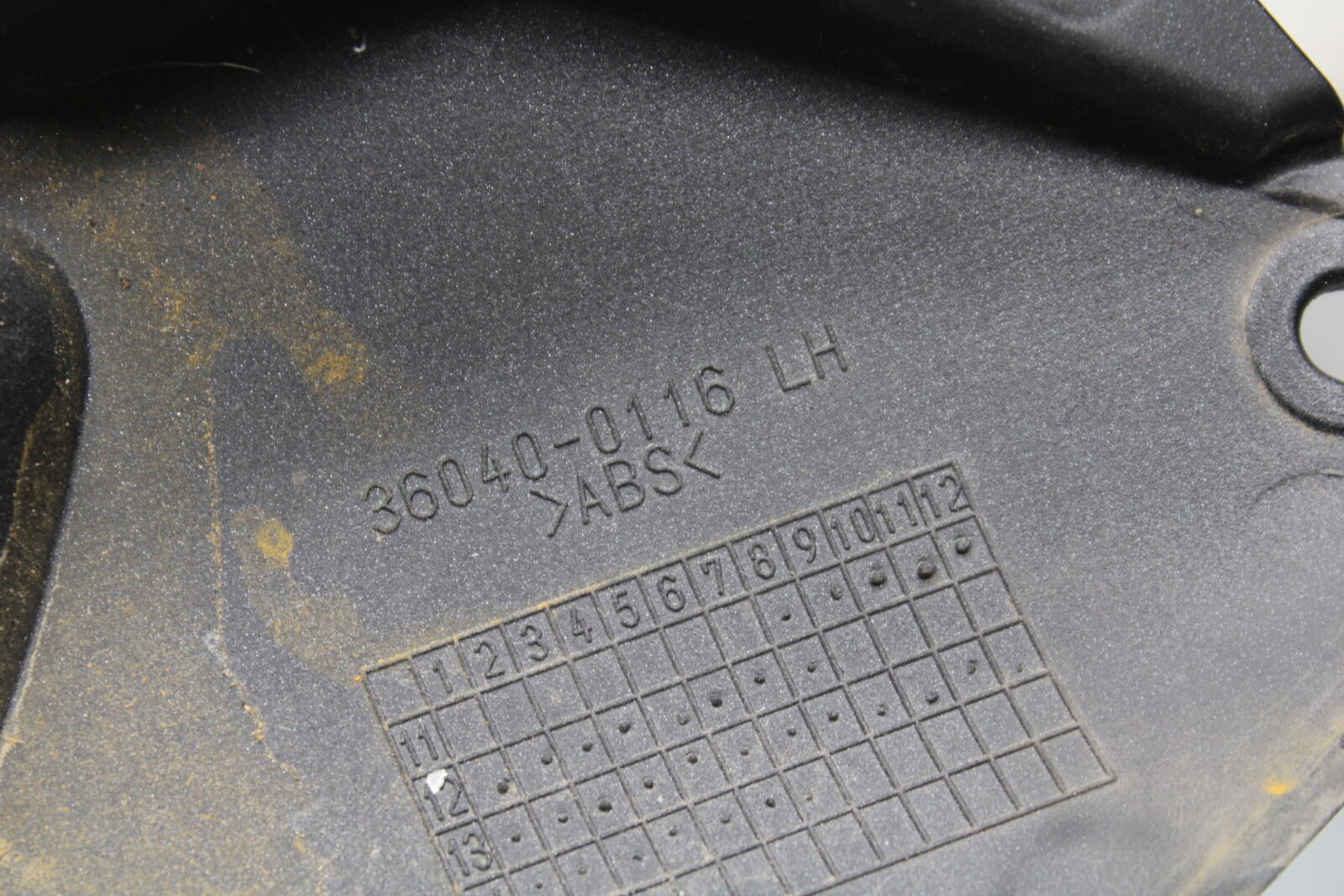 12-17 KAWASAKI ER-6N Z650 LEFT REAR BACK TAIL FAIRING COWL SHROUD BB709