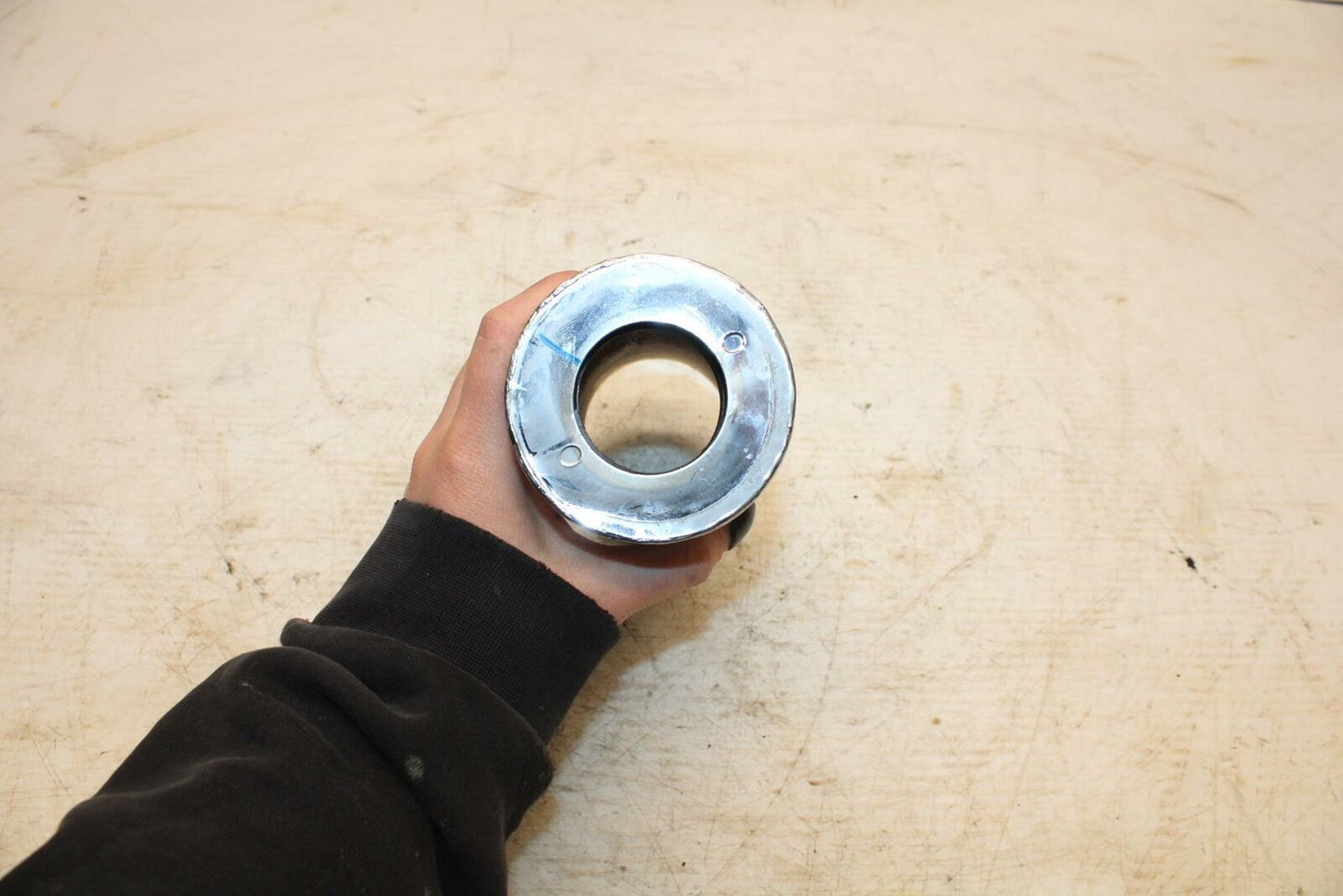 05-09 SUZUKI BOULEVARD C90 FRONT FORK LOWER COVERS BOTTOM GUARDS SHIELD BB357  