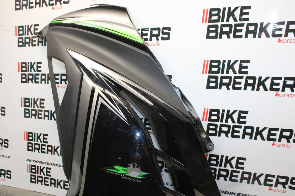 13-17 KAWASAKI NINJA 300 EX300 ABS LEFT MID UPPER SIDE FAIRING COWL BB187
