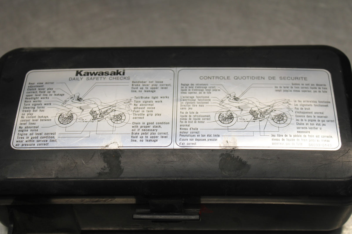 08 KAWASAKI NINJA ZX10R STOCK TOOLS OEM TOOL BOX BB932