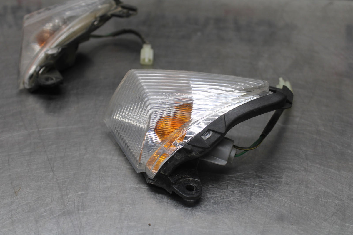07-08 KAWASAKI NINJA ZX6R FRONT LEFT RIGHT TURN SIGNALS LIGHT INDICATORS BB937