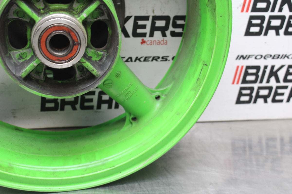 98 KAWASAKI NINJA ZX6 REAR WHEEL BACK RIM & ROTOR BB870