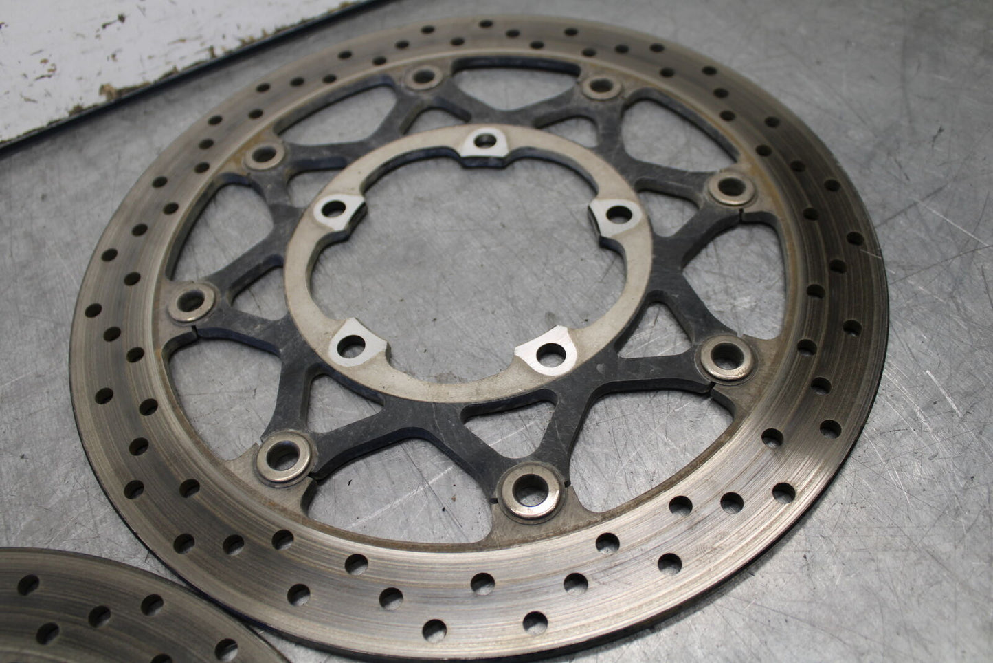 06-07 SUZUKI GSXR 600 FRONT LEFT RIGHT BRAKE ROTORS DISCS BB243