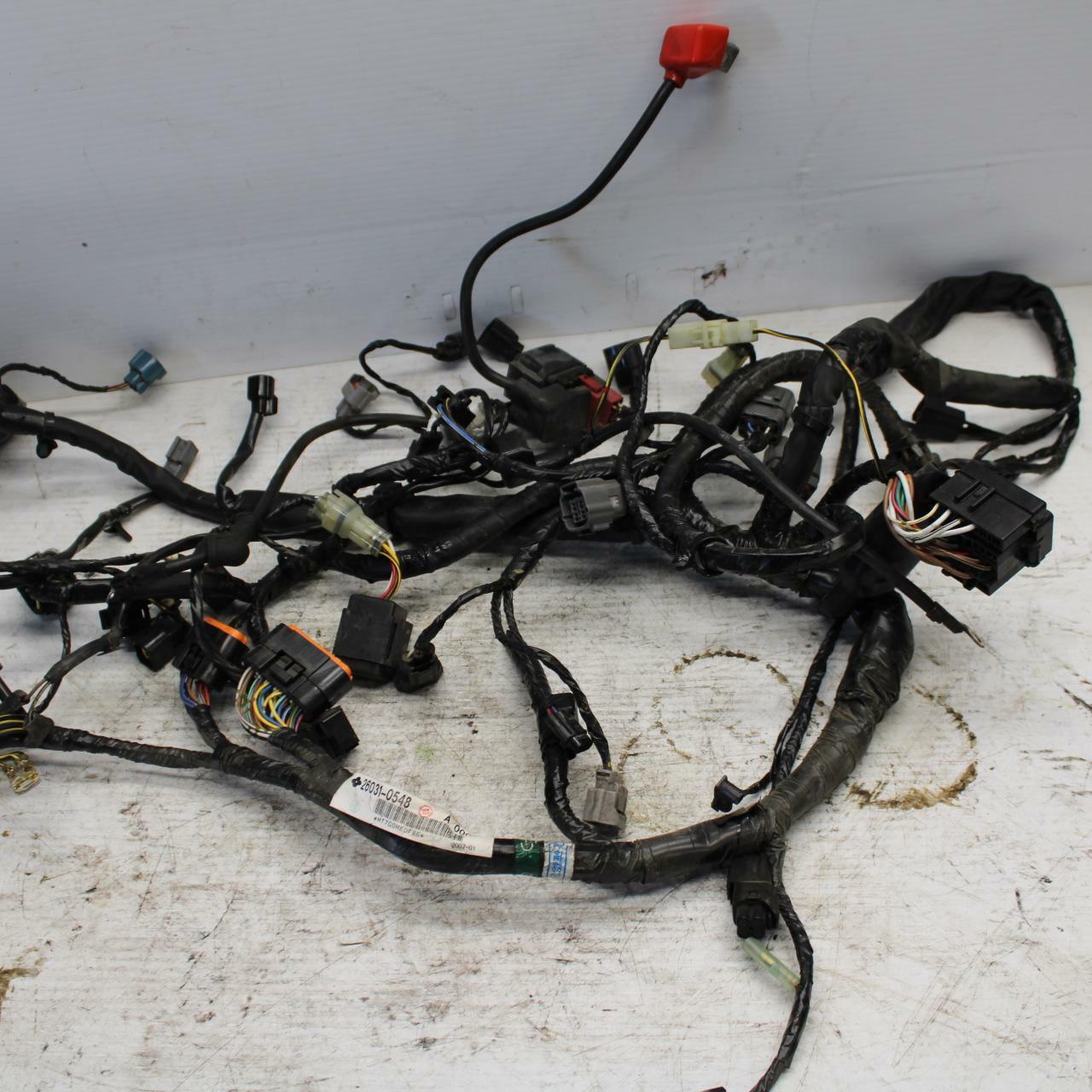07-09 KAWASAKI VERSYS 650 MAIN ENGINE WIRING HARNESS MOTOR WIRE LOOM BB302