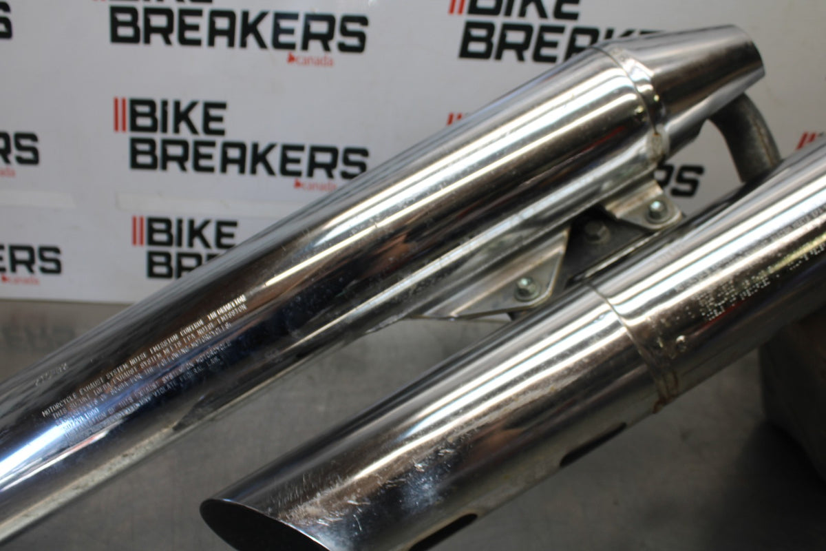 05-09 SUZUKI BOULEVARD C90 MUFFLER EXHAUST SILENCER PIPE SET PAIR BB918