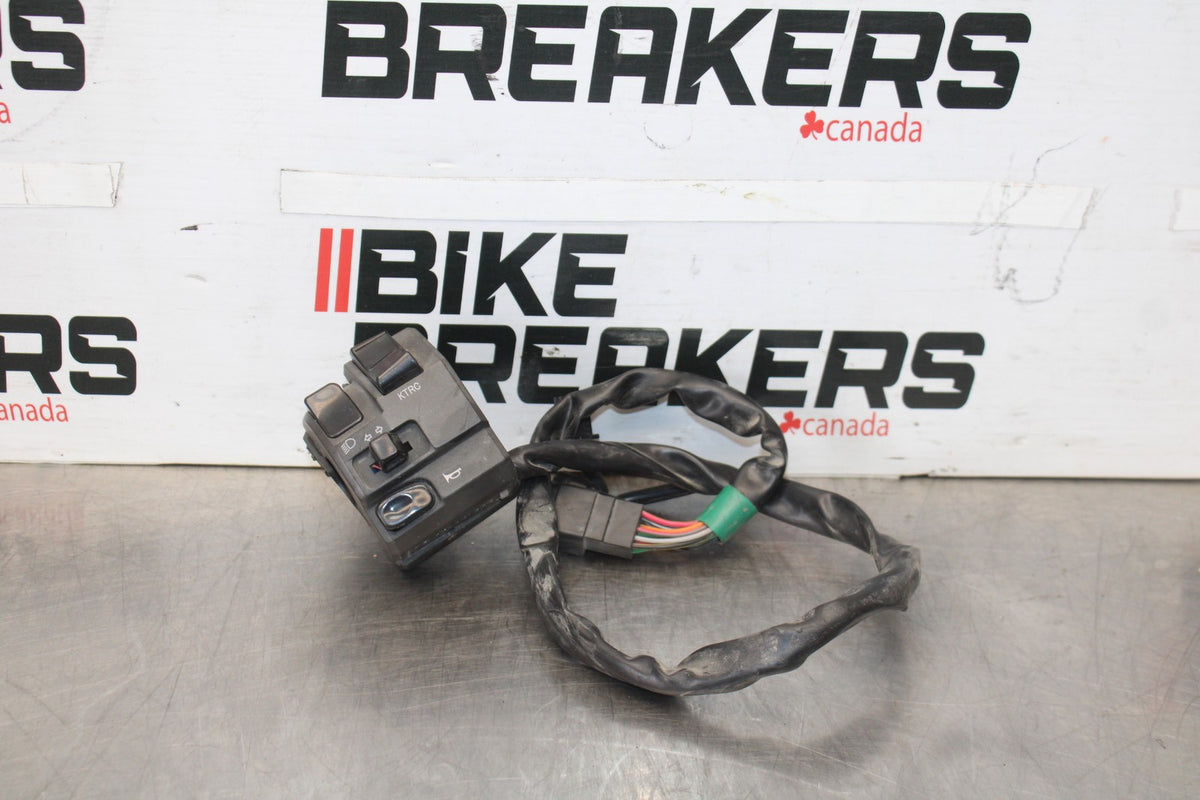 13-18 KAWASAKI NINJA ZX6R LEFT CLIP ON HANDLE HORN SIGNALS SWITCH SWITCHES BB908