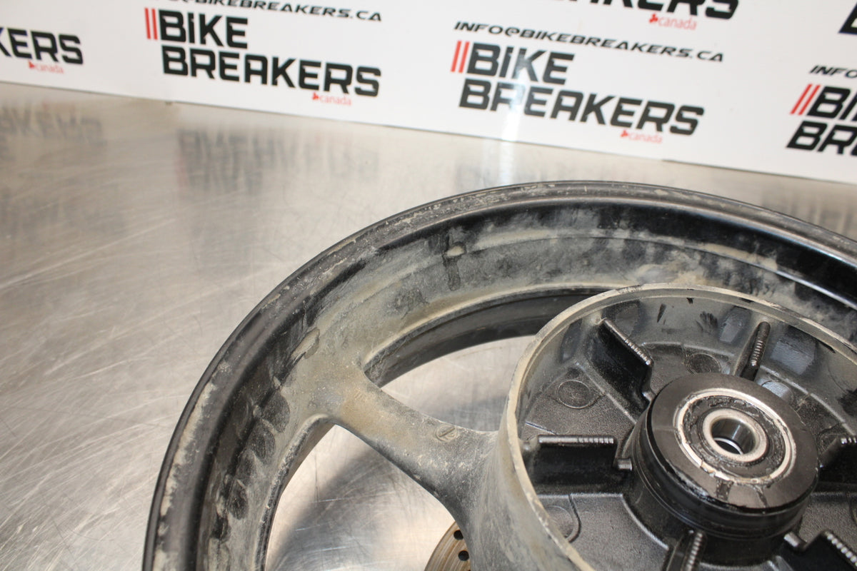 09-15 YAMAHA FZ6R REAR WHEEL REAR RIM & ROTOR BB161