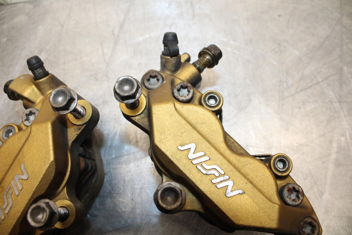 02-03 HONDA CBR900RR 954 RIGHT LEFT FRONT BRAKE CALIPER SET PAIR CALIPERS BB497