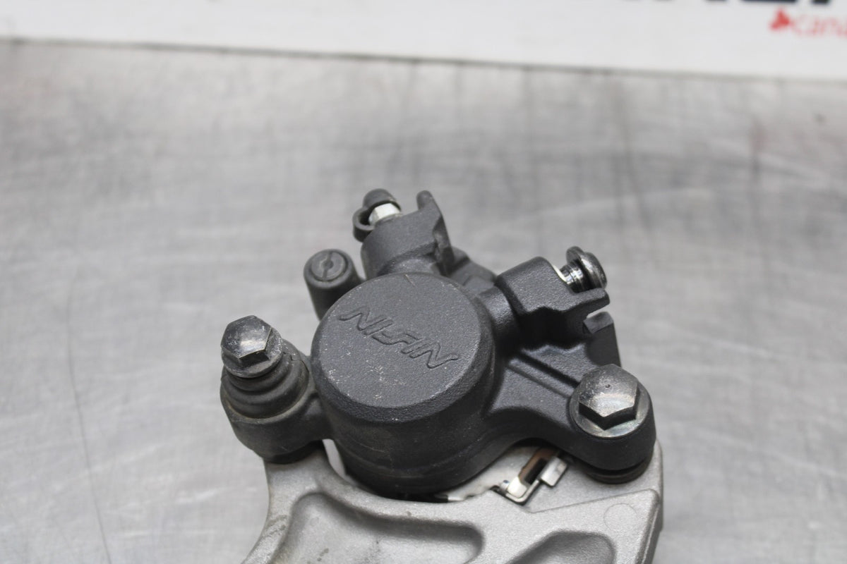 08-16 YAMAHA YZF R6 REAR BACK BRAKE CALIPER W MOUNT BRACKET BB856