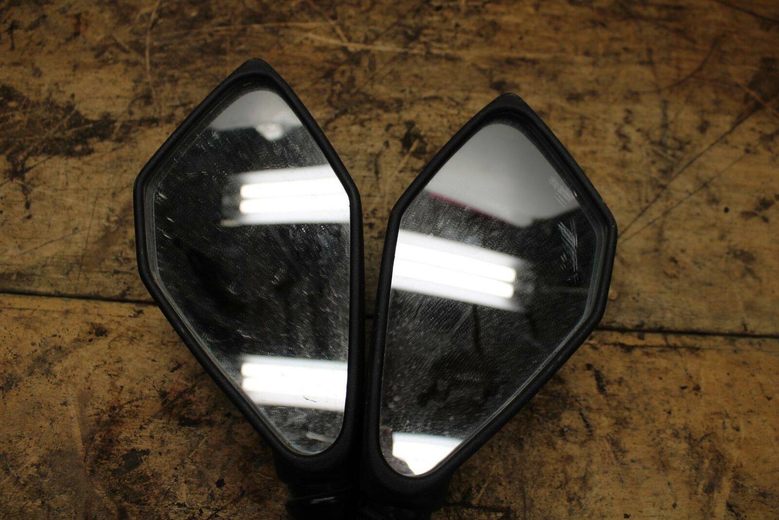 13-18 KAWASAKI NINJA ZX6R REAR VIEW MIRROR SET PAIR MIRRORS BB342