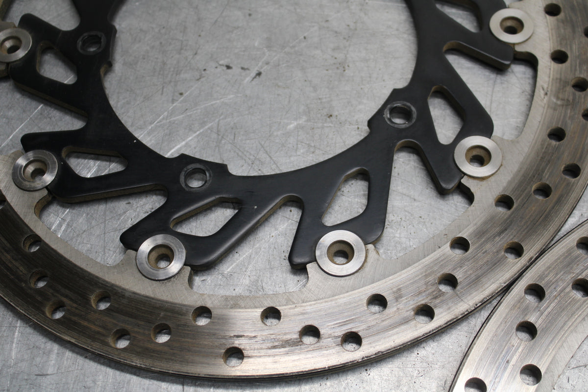 09-14 YAMAHA YZF R1 FRONT LEFT RIGHT BRAKE ROTORS DISCS 14B-2581T-00-00 BB696