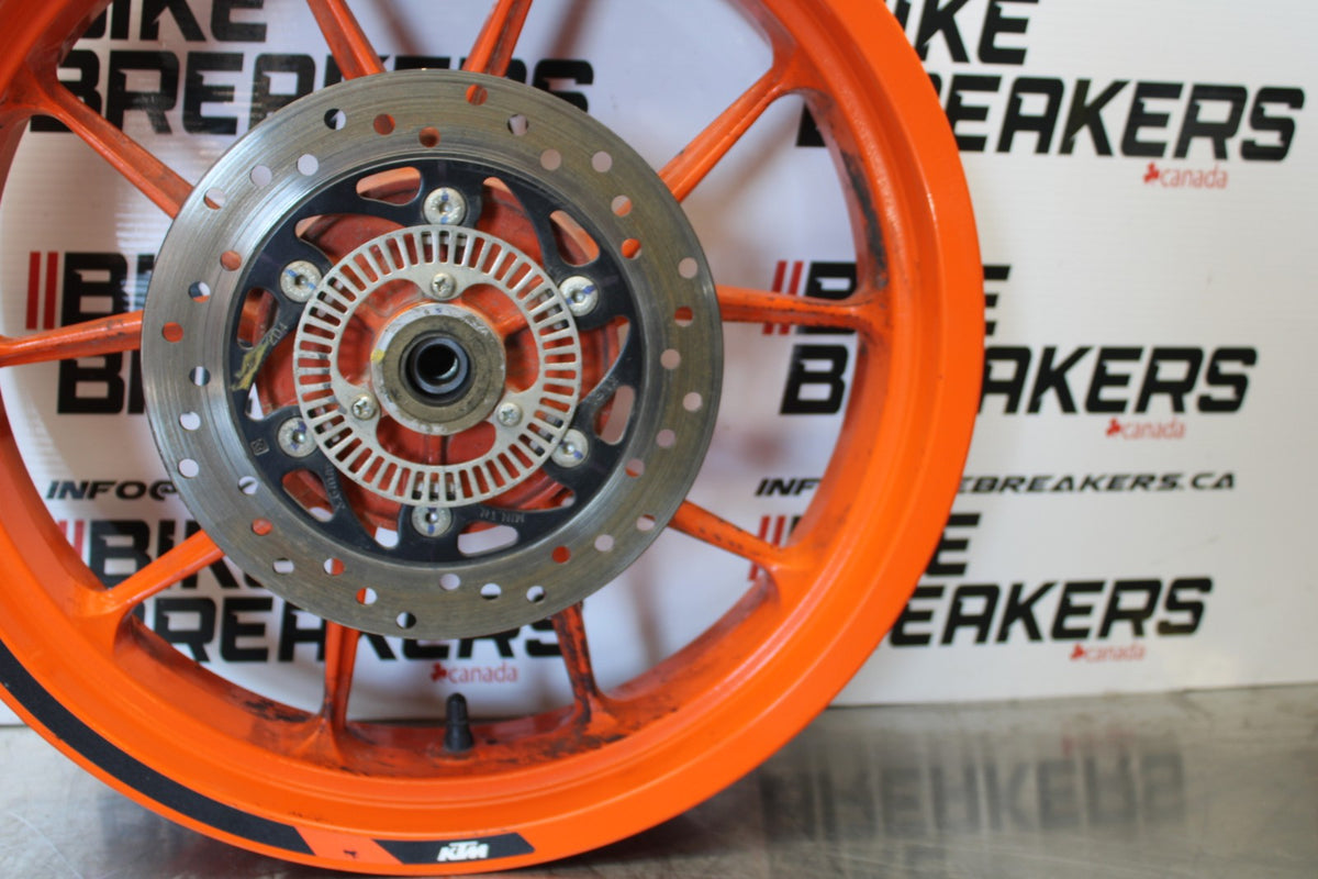 17-22 KTM 390 DUKE REAR WHEEL BACK RIM & ROTOR  BB180